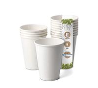 GREENBOX Bicchieri di carta biologica, monouso, compostabili e biodegradabili, 50 pezzi, 300 ml, 12oz