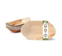 GREENBOX Palmware - Ciotola monouso in foglia di palma per finger food, biodegradabile, compostabile, ciotola usa e getta, 25 pezzi, per feste, navi da 30 cm