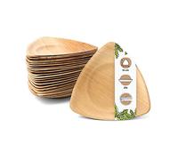 Greenbox Palmware - Piatto in foglia di palma sostenibile, 15 cm, 100% compostabile, biodegradabile, 25 pezzi