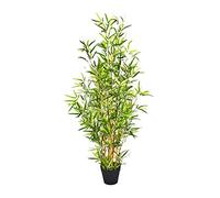 GreenBrokers Albero di bambù artificiale in vaso, 130 cm