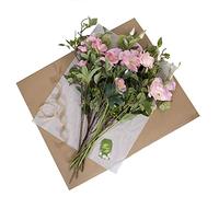 GreenBrokers Bouquet di fiori artificiali completamente fioriti con rose, ellebori, sambuco, bacche e verde, perfetto per matrimoni, decorazioni per la casa, ufficio e centrotavola