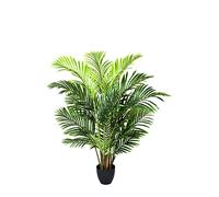 GreenBrokers Palma artificiale Real Touch Areca Phoenix, 115 cm, design realistico, materiali di alta qualità, protezione dai raggi UV, vaso incluso, decorazione per interni ed esterni