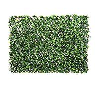 GreenBrokers Recinzione artificiale da parete in salice, con foglie verdi variegate (1 m x 2 m), resistente ai raggi UV