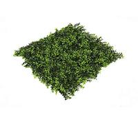 GreenBrokers - Siepe Artificiale da Giardino, Confezione Singola, Colore: Verde Chiaro, Foglie Piccole, Resistenti ai Raggi UV, Verticali