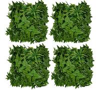 GreenBrokers Siepe Artificiale da Parete Verde di Alta qualità con Foglie Scure e Fiori (segmento Individuale) - Giardino Verticale Stabile ai Raggi UV, A1270-01