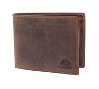 Greenburry 1705B Portafoglio in pelle, con scomparto portamonete, stile vintage, da uomo, marrone (marrone) - 1705EA