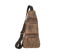 GreenBurry Borsa a Tracolla in Pelle 20x45cm "Vintage" marrone antico