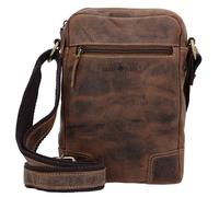 Greenburry Borsa a tracolla vintage in pelle 20 cm marrone