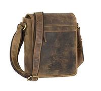 Greenburry Borsa a tracolla vintage in pelle 20 cm marrone