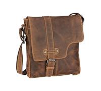 Greenburry Borsa a tracolla vintage in pelle 22 cm brown (1650-5-25)