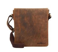 Greenburry Borsa a tracolla vintage in pelle 23 cm marrone