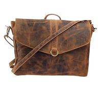 Greenburry Cartella vintage a tracolla zaino in pelle 35 cm brown (GB-1637-25)
