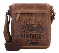 Greenburry Cafe-Racer Borsa a tracolla Vera Pelle 23 cm marrone