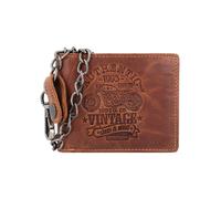 Greenburry Portafoglio Vintage Cafe Racer RFID in pelle 12 cm marrone