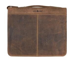 Greenburry Cartella ad anelli vintage in pelle 29 cm marrone