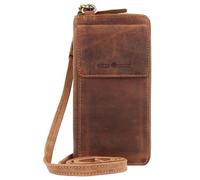 Greenburry Custodia per cellulare vintage RFID in pelle 8 cm marrone