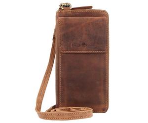 Greenburry Custodia per cellulare vintage RFID in pelle 8 cm marrone