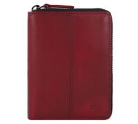Greenburry Destressed Portafoglio Protezione RFID Pelle 13 cm rosso