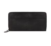 Greenburry Destressed Portafoglio Protezione RFID Pelle 19 cm nero