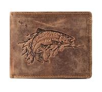 Greenburry Forelle Portafoglio Vera Pelle 12.5 cm marrone