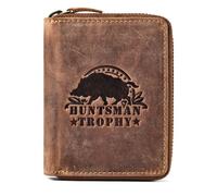 Greenburry Huntsman Portafoglio Protezione RFID Vera Pelle 10 cm marrone