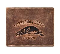 Greenburry Karpfen Portafoglio Vera Pelle 12.5 cm marrone