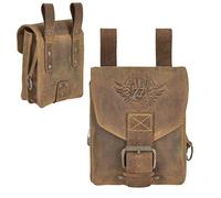 Greenburry Marsupio vintage in pelle da motociclista 1754HM, marrone, L