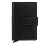 Greenburry Nappa Custodia per carta di credito Protezione RFID Pelle 7 cm nero