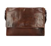 Greenburry Newport Messaggero Vera Pelle 35 cm marrone