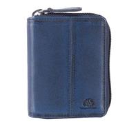 Greenburry porta carte di credito Destressed Card Case RFID Navy Blue blu scuro