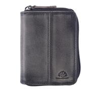 Greenburry porta carte di credito Destressed Card Case RFID Silver Grey antracite