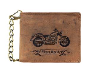 Greenburry Portafoglio bici vintage in pelle 12 cm marrone