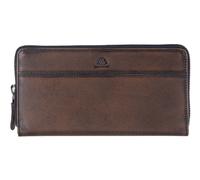 GREENBURRY portafoglio Destressed RV-Long Wallet RFID Teak Brown