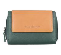 Greenburry portafoglio Duett RV-Wallet RFID Bottlegreen/Tan verde scuro