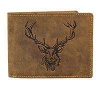 Greenburry Portafoglio in pelle di cervo vintage 12 cm braun (1705-RS-25)