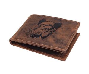 Greenburry Portafoglio in pelle di cinghiale vintage 12 cm