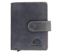 Greenburry Portafoglio originale vintage RFID in pelle 8 cm steel blue-orange (1686-27)