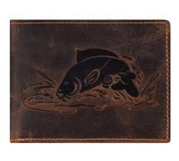Greenburry portafoglio Vintage Wallet Brown Karpfen marrone