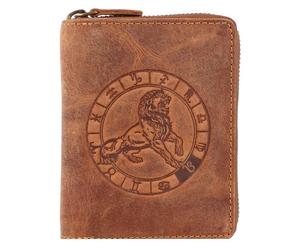 Greenburry Portafoglio Zodiaco Vintage in pelle 10 cm marrone