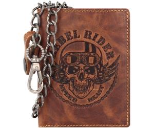 GREENBURRY Portamonete 'Rebel Rider Biker' marrone / cognac / argento Uomo - Accessori - Portafogli e portachiavi - Portafogli GREENBURRY XS-XXL
