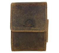 Greenburry Portasigarette vintage in pelle 7,5 cm marrone