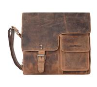 Greenburry Vintage Borsa a tracolla Vera Pelle 32 cm marrone