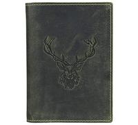 Greenburry Astuccio portadocumenti in pelle di cervo vintage 12 cm oliv (328B-RS-30)