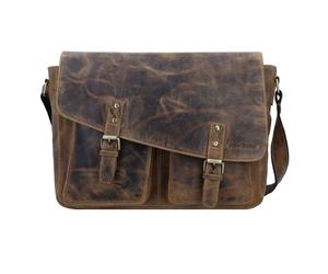 Greenburry Vintage Messaggero Pelle 40 cm Scomparto per laptop marrone