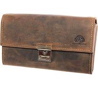 Greenburry Portafoglio vintage in pelle 17 cm marrone