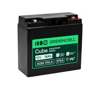 Greencell AGM VRLA 12 V 18 Ah - Batteria gel senza manutenzione per UPS, campeggiatori, sistemi di allarme, alimentazione di emergenza e applicazioni industriali, durevole, protezione IP54, alte