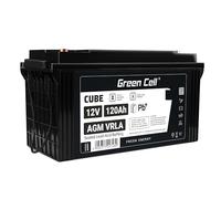 Batteria Green Cell AGM VRLA 12V 120Ah senza manutenzione per camper, fotovoltaico, pannelli solari, barche NEW