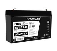 GreenCell® Batteria al piombo AGM 6V 7,2Ah Accumulatore Ricaricabile Sigillata VRLA Senza manutenzione Batterie di ricambio ermetica | giocattoli per bambini | Installazioni di allarme | UPS/SAI