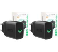 Greencell PowerSource Solo30 Nero 30W USB-C Power Delivery Caricabatterie iPhone 17/Pro/Pro Max/iPhone Air/16/15, MacBook, Pixel 9, iPad, Samsung Galaxy S25 Ultra/S24 Series (Confezione da 2)