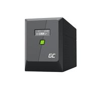 Greencell UPS 1500VA 1050W PowerProof con display LCD - UPS con onda sinusoidale pura, protezione affidabile, protezione da sovratensione, alimentazione di emergenza per elettrodomestici, USB/RJ45